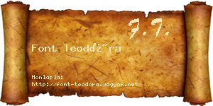 Font Teodóra névjegykártya